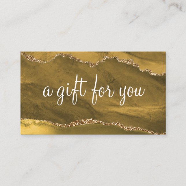 Makeup Artist Hair Salon Glitter Gift Card (Front)