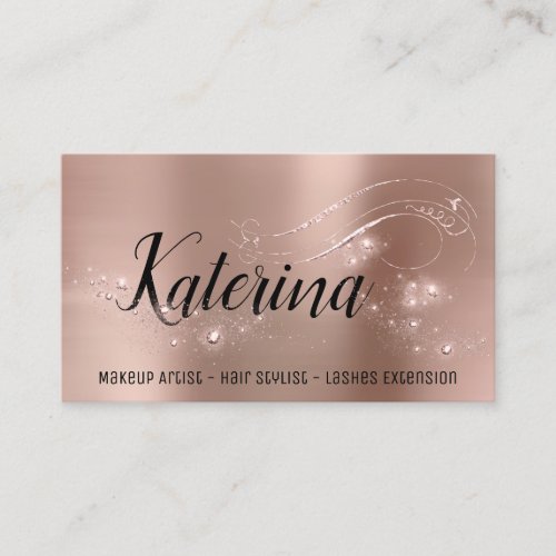 Makeup Artist Hair Salon Lashes Event Planner Business Card