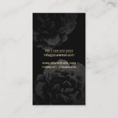 Makeup Artist & Hair Salon Modern Stripes Floral Business Card (Back)