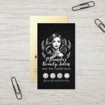 Makeup Artist Hair Stylist Beauty Salon Lash Brows Business Card by ReadyCardCard at Zazzle