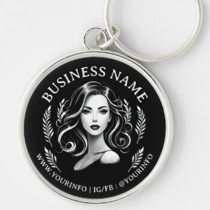 Makeup Artist Hair Stylist Beauty Salon Lash Brows Keychain