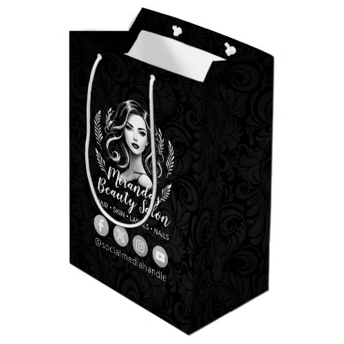 Makeup Artist Hair Stylist Beauty Salon Lash Brows Medium Gift Bag