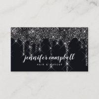 Makeup artist hair stylist glitter drips black