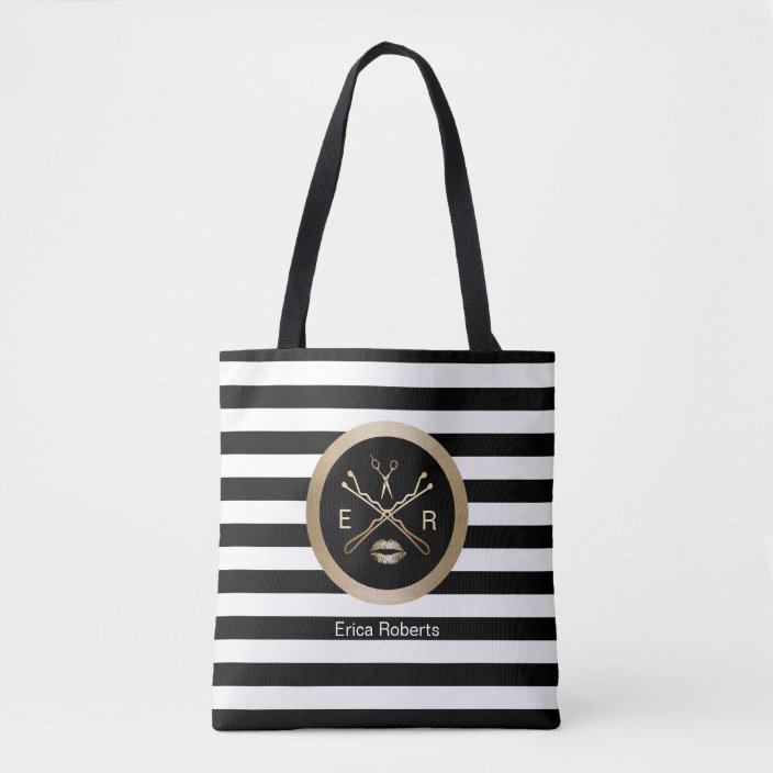 Makeup Artist Hair Stylist Gold Beauty Logo Modern Tote Bag Zazzle Com