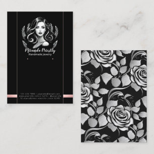 Makeup Artist Hair Stylist Modern Jewelry Display Appointment Card