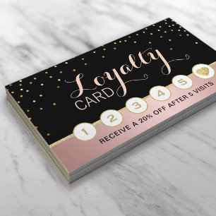 Makeup Artist Hair Stylist Rose Gold Salon Loyalty Card