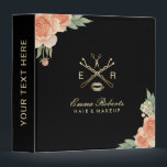 Makeup Artist Hair Stylist Salon Vintage Floral 3 Ring Binder<br><div class="desc">Makeup Artist Hair Stylist Salon Vintage Floral Binders.</div>