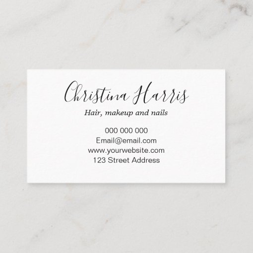 Makeup artist / hair stylist trendy business card | Zazzle