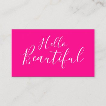 Makeup Artist / Hair Stylist Trendy Pink Business Card by TheBusinesscardShop at Zazzle