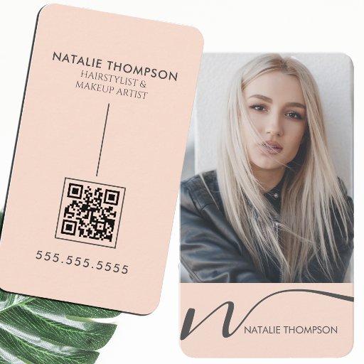 Customizable Makeup Artist Hairstylist Nail Tech Beauty Salon Business Card