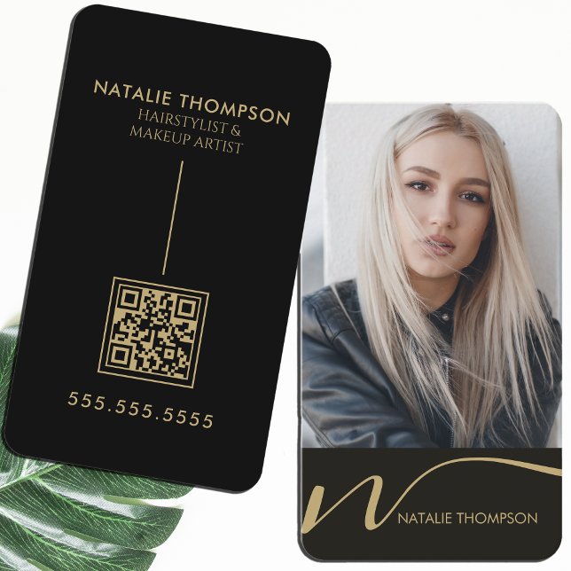 Makeup Artist Hairstylist Nail Tech Beauty Salon Business Card (Creator Uploaded)