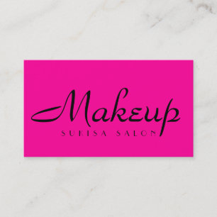 Makeup Artist Hot Pink Business Cards