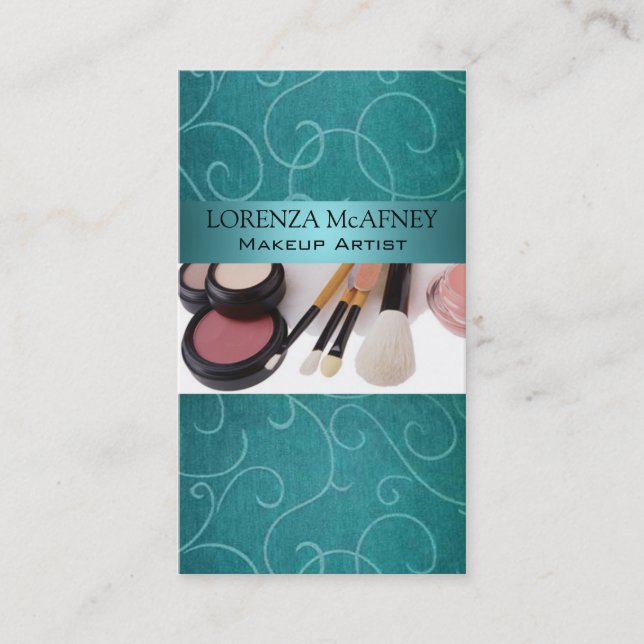 Makeup Artist II Professional Cosmetologist Business Card (Front)