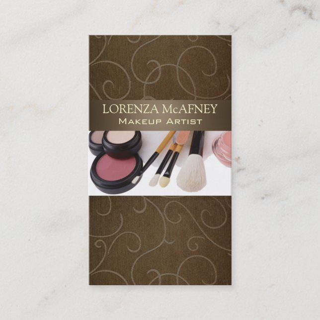 Makeup Artist II Professional Cosmetologist Business Card (Front)