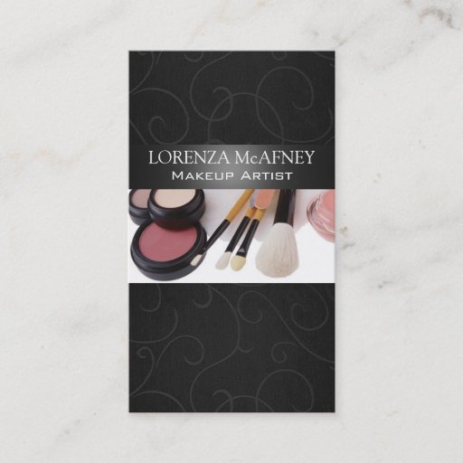 Customizable Makeup Artist II Professional Cosmetologist Business Card Template