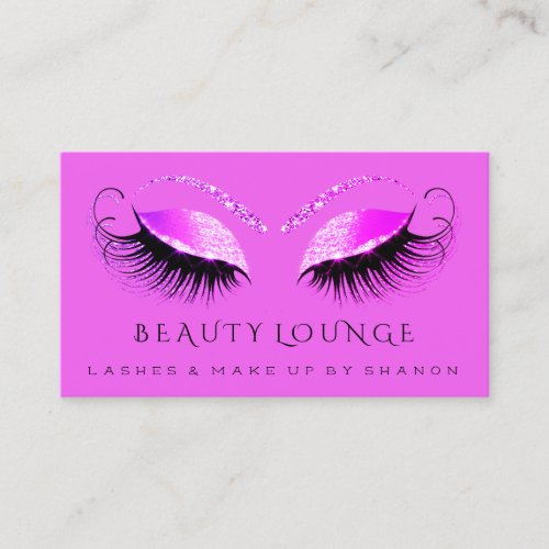 Makeup Artist Lash Beauty Fuchsia Bright Pink Rose Appointment Card