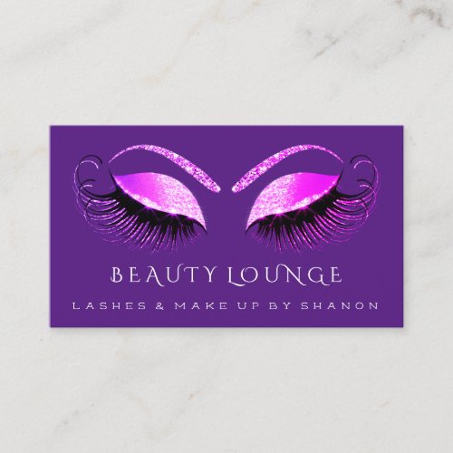 Makeup Artist Lash Beauty Fuchsia Vivid Pink Purpl Appointment Card