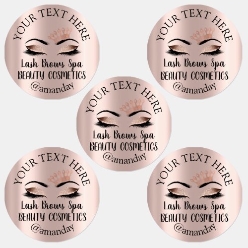 Makeup Artist Lash Brows Crown Eyes Labels