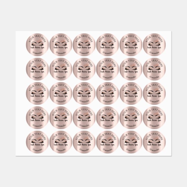 Makeup Artist Lash Brows Princess Eyes Labels (Sheet)