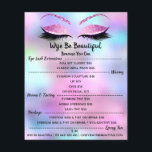 Makeup Artist Lash Glitter Price List Blue Pink2 Flyer<br><div class="desc">florenceK luxury beauty salon collection 
2 pages
two pages</div>