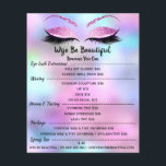 Makeup Artist Lash Glitter Price List Blue Pink4 Flyer<br><div class="desc">florenceK luxury beauty salon collection 
2 pages
two pages</div>
