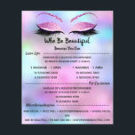 Makeup Artist Lash Glitter Price List Fuchsia1 Flyer<br><div class="desc">florenceK luxury beauty salon collection 
2 pages
two pages</div>