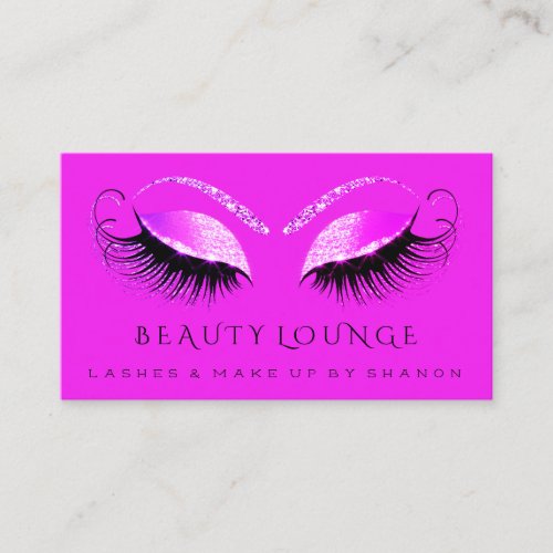 Makeup Artist Lashes Beauty Fuchsia Bright Pink 1 Appointment Card