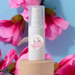 Makeup Artist Lashes Brow Black Pink Lash Glue Classic Round Sticker