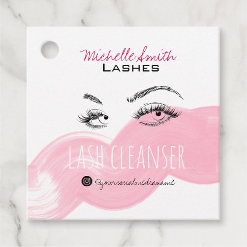 Makeup Artist Lashes Brow Pink Lash Cleanser Price Favor Tags