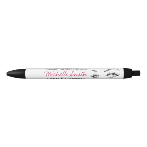 Makeup Artist Lashes Brows Black and White Simple Black Ink Pen