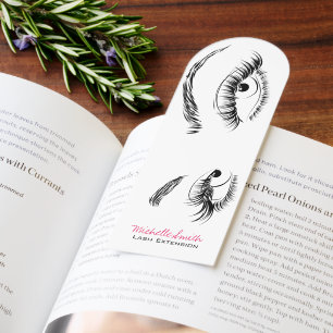 Makeup Artist Lashes Brows Black White Qr Code Bookmarks