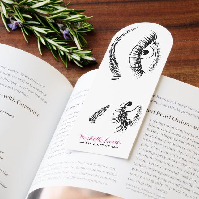Makeup Artist Lashes Brows Black White Qr Code Bookmarks (Book)