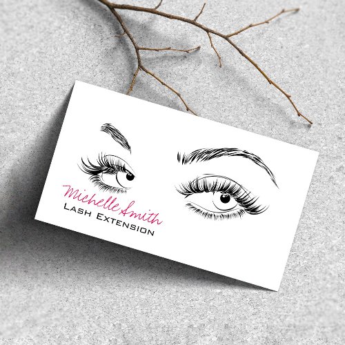 Makeup Artist Lashes Brows Black White Qr Code Business Card