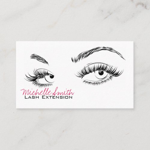 Makeup Artist Lashes Brows White Appointment Card 