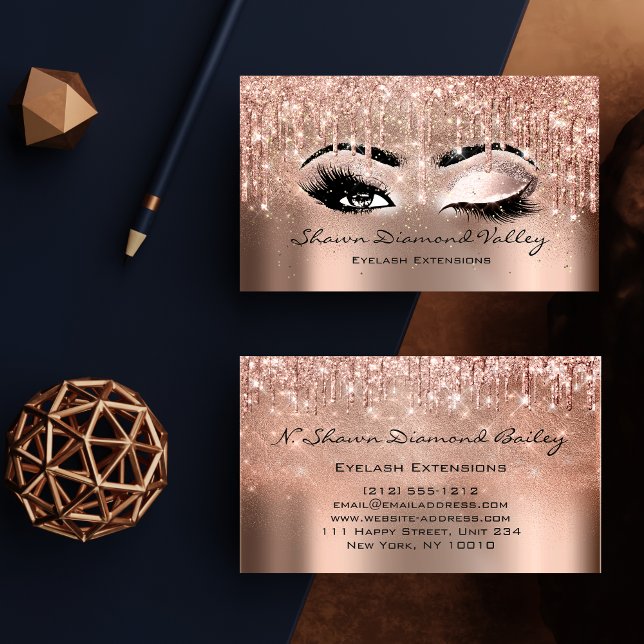 Makeup Artist Lashes Drips OPEN EYE CLOSED VIP Business Card