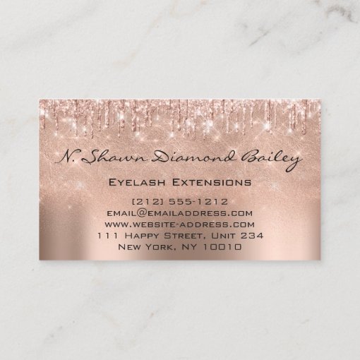 Makeup Artist Lashes Drips OPEN EYE CLOSED VIP Business Card | Zazzle