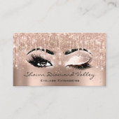Makeup Artist Lashes Drips OPEN EYE CLOSED VIP Business Card (Front)