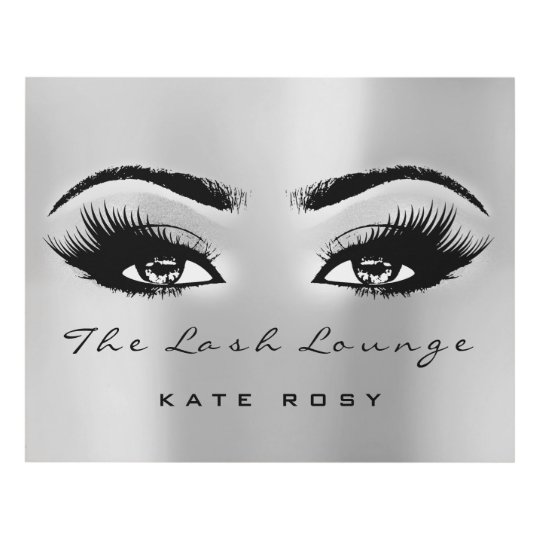 Makeup Artist Lashes Extension Name Salon Gray Panel Wall Art