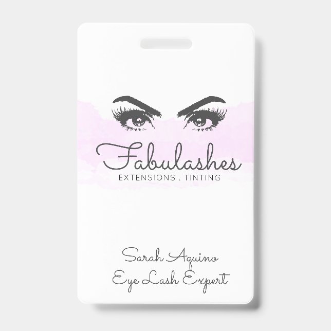 Makeup Artist Lashes Eyes Extensions Brows Badge (Front)