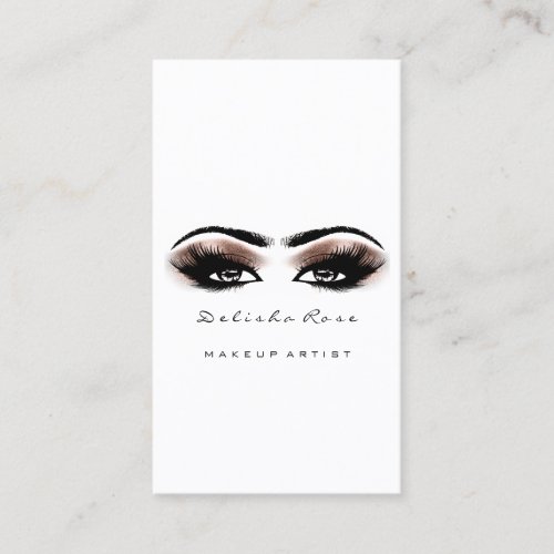 Makeup Artist  Lashes Glitter Eyebrows Browns Eyes Business Card