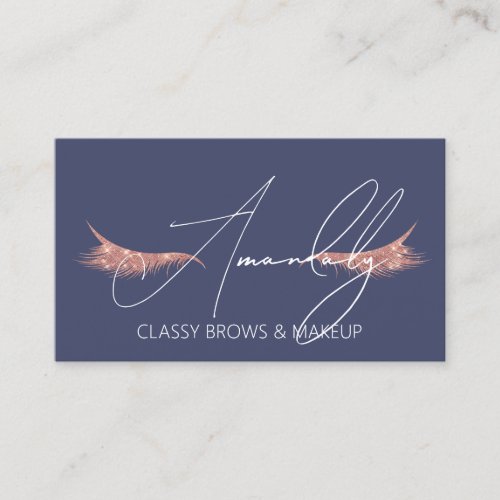 Makeup Artist Lashes QRLOGO Microblade Rose Blue Business Card