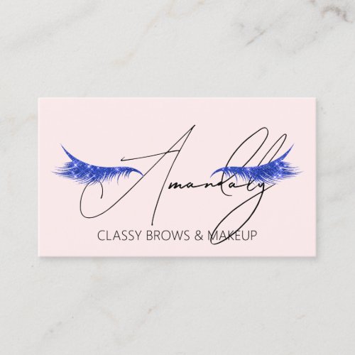 Makeup Artist Lashes QRLOGO Microblade Rose Pink  Business Card