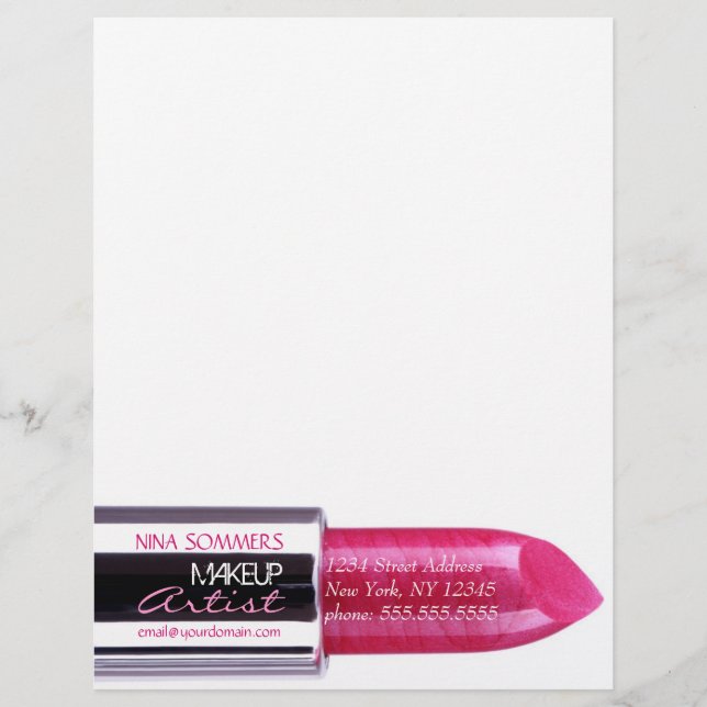 Makeup Artist Letterhead (Front)