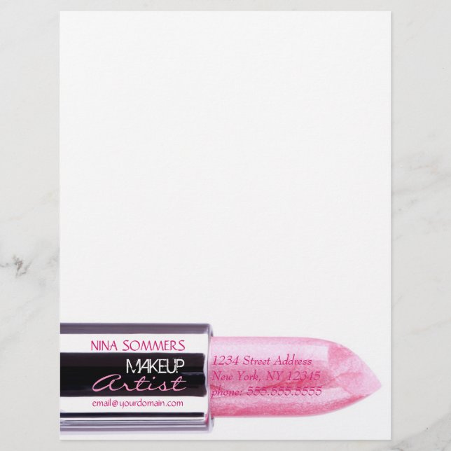Makeup Artist Letterhead (Front)