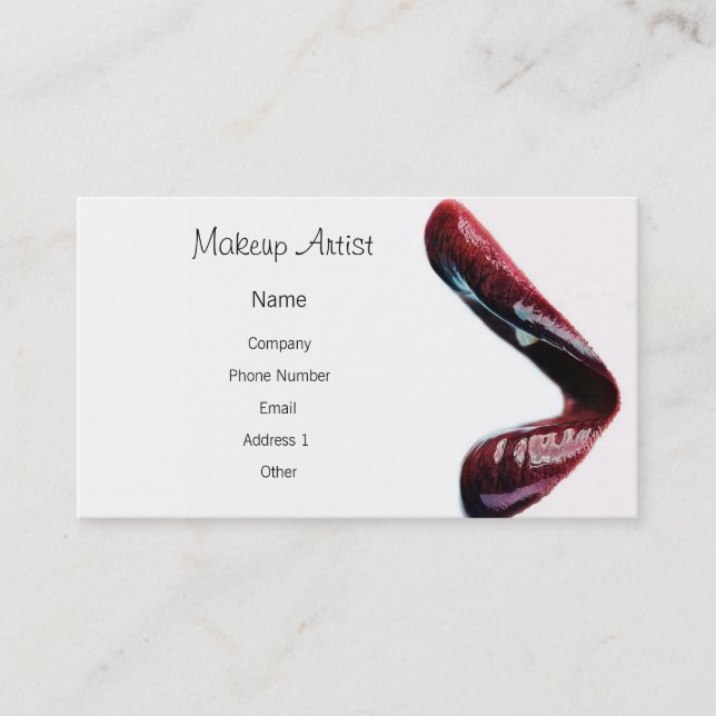 Makeup Artist - Lips Business Card (Front)