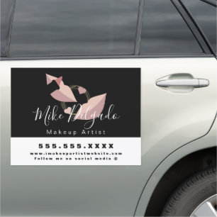 Makeup Artist Lips Lipstick Logo Business Car Magnet