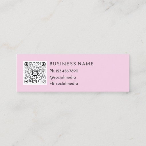 Makeup Artist Lips Nurse Cosmetic Injector Qr Code Mini Business Card