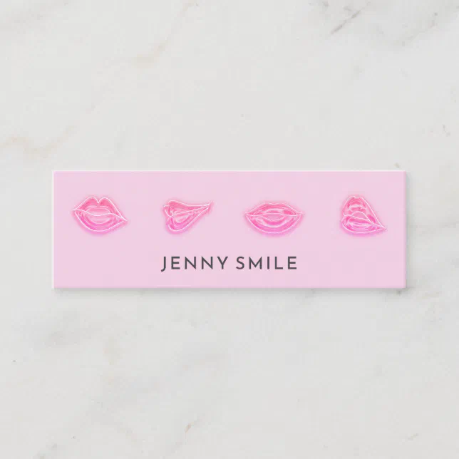 Makeup Artist Lips Nurse Cosmetic Injector Qr Code Mini Business Card