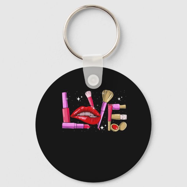 Makeup Artist Love Cosmetician Fashion Keychain (Front)