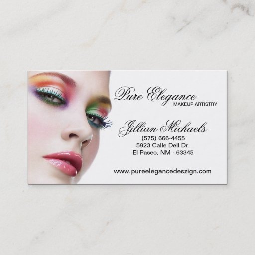Customizable Makeup Artist Make Up Woman Business Card